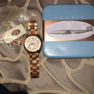 Fossil rose gold watch